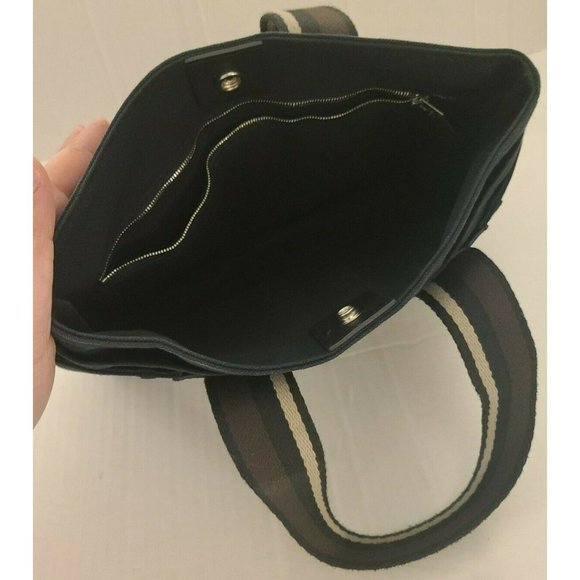 Vintage HERMES Black Canvas Troca Horizontal PM Tote Bag - Picture 5 of 8